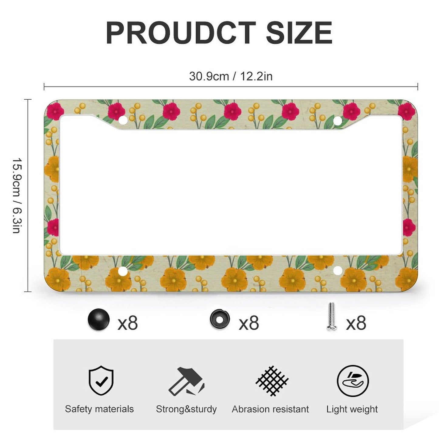 Set de Portaplacas Personalizados de Aluminio | Para Placa Americana