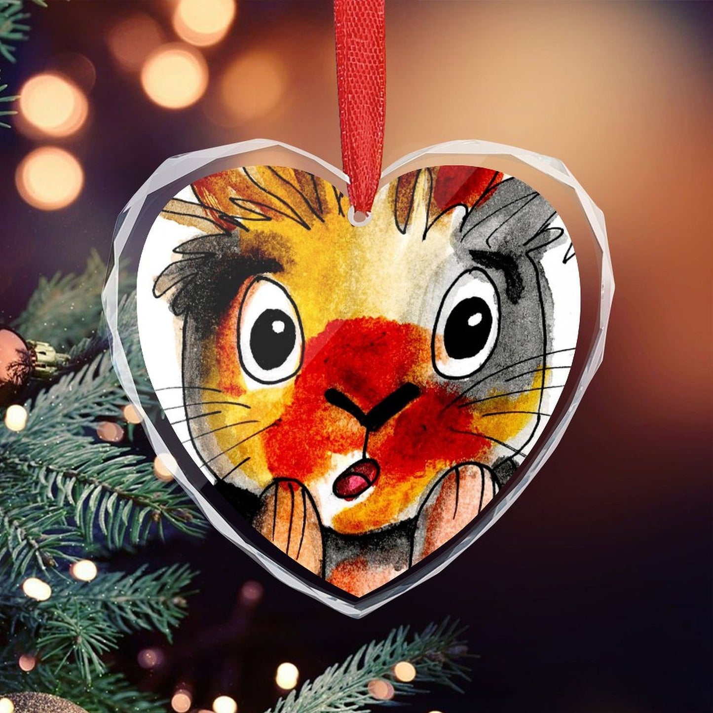 Adorno de Cristal Personalizado en Forma de Corazón con Foto
