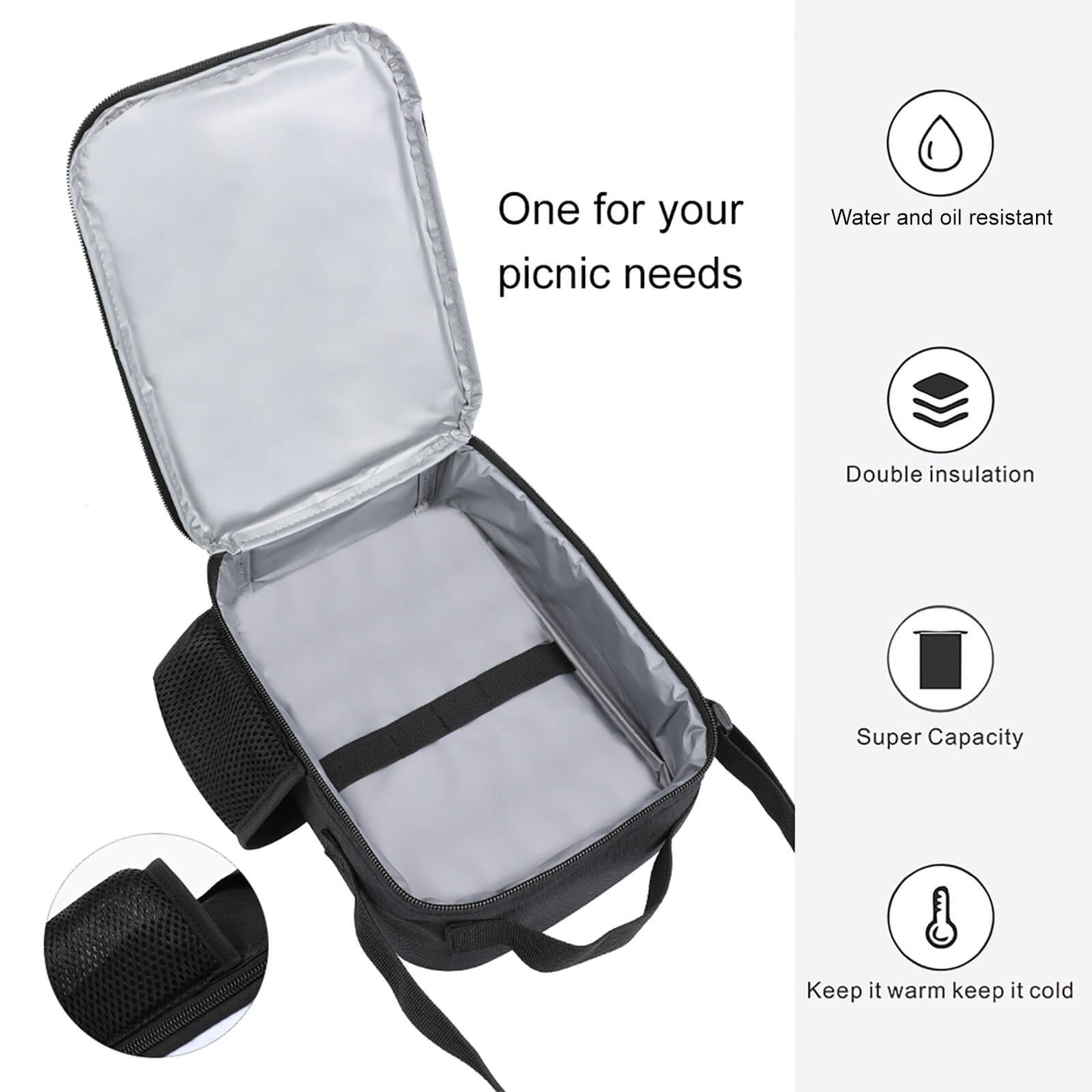 Lonchera Térmica Personalizada | Poliéster 600D Resistente | Bolsa Almuerzo