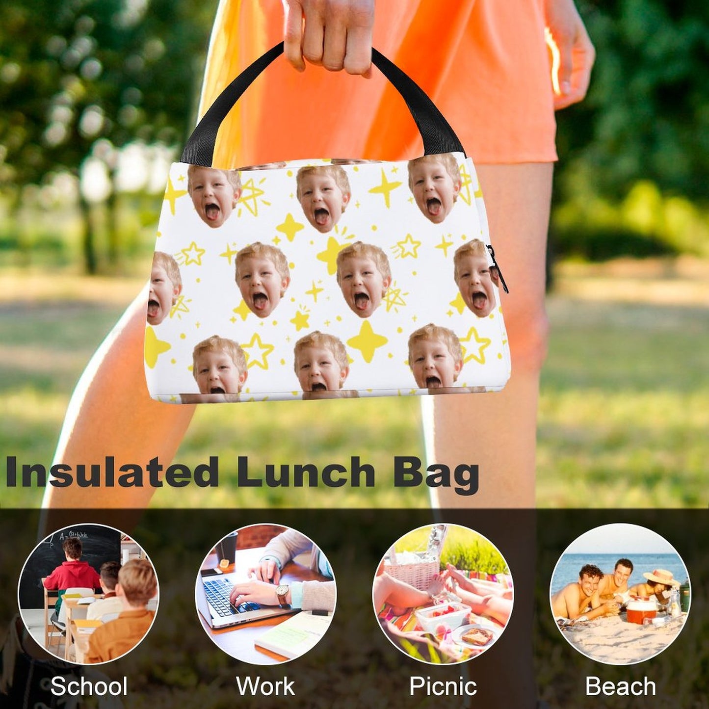 Lonchera Térmica Rectangular Personalizada | Bolsa Almuerzo Oficina