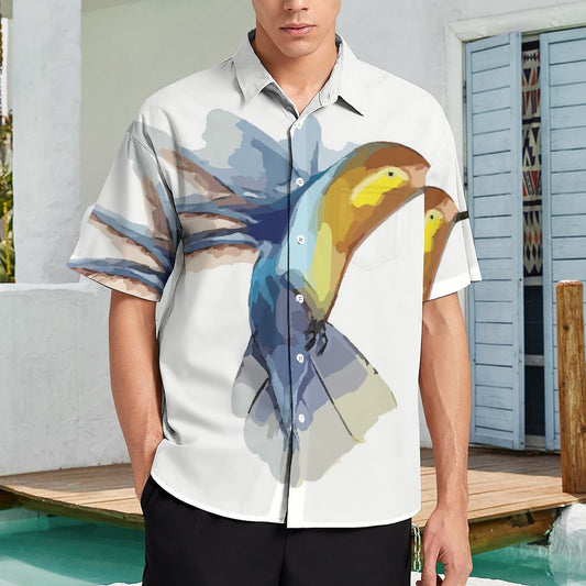 A Short Sleeved Shirt Oil Painting, Magpie