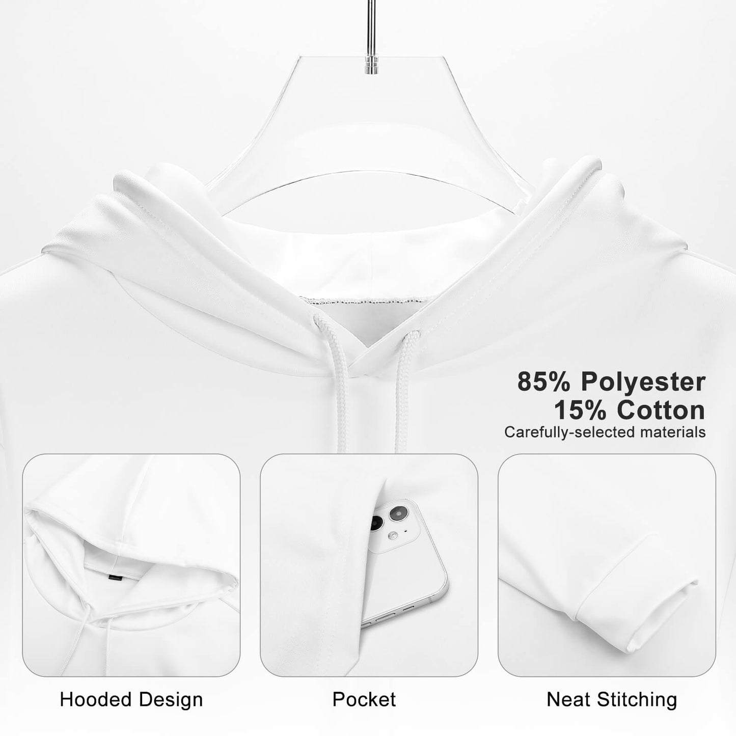 Sudadera Hoodie Hombros Caídos | Moda Streetwear Mezcla Algodón