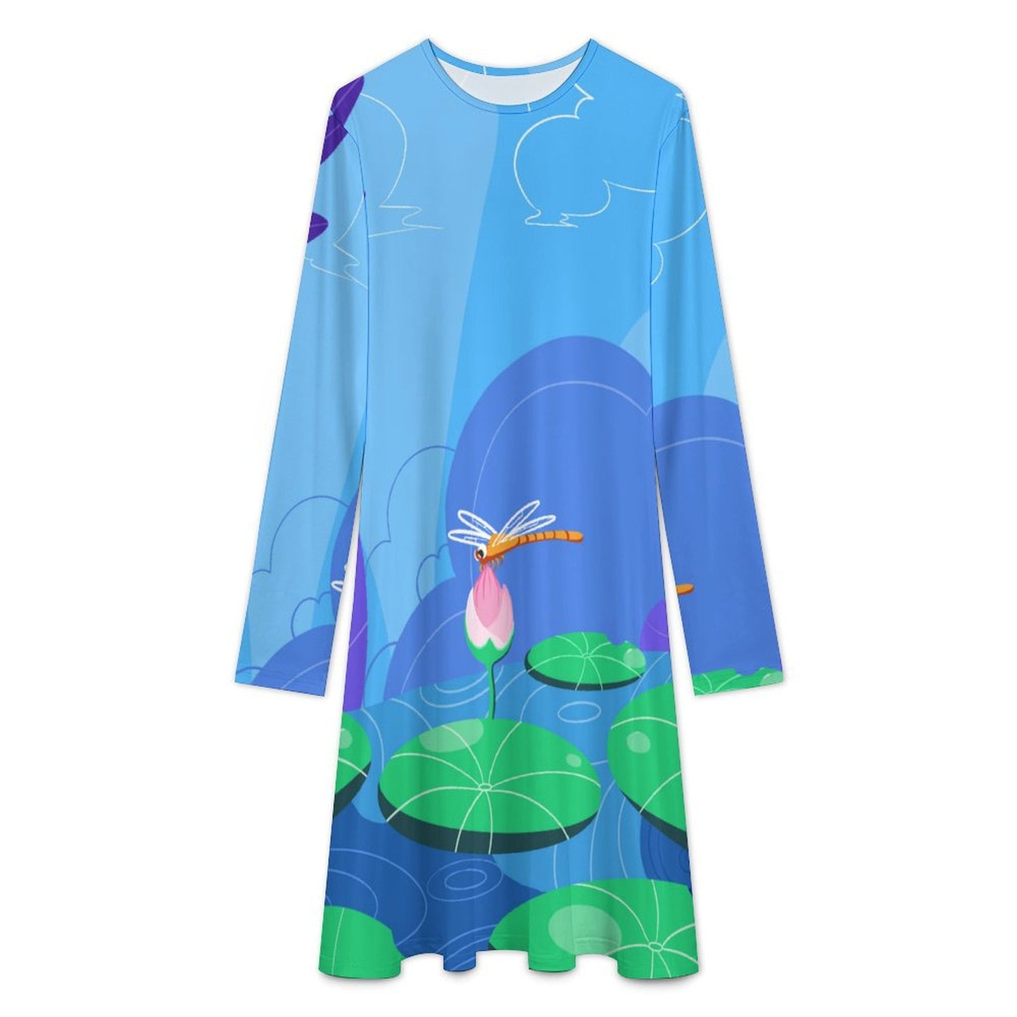 Vestido Personalizado con Foto para Mujer | Manga Larga y Falda Amplia