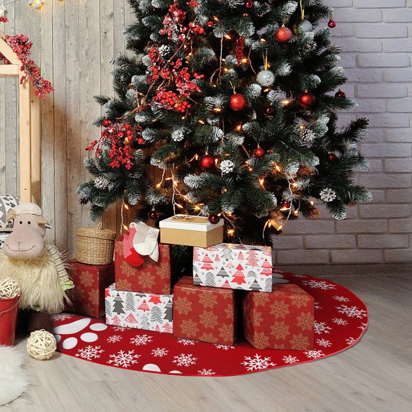 El Escenario para tus Regalos | Cubre Pie de Árbol Personalizado