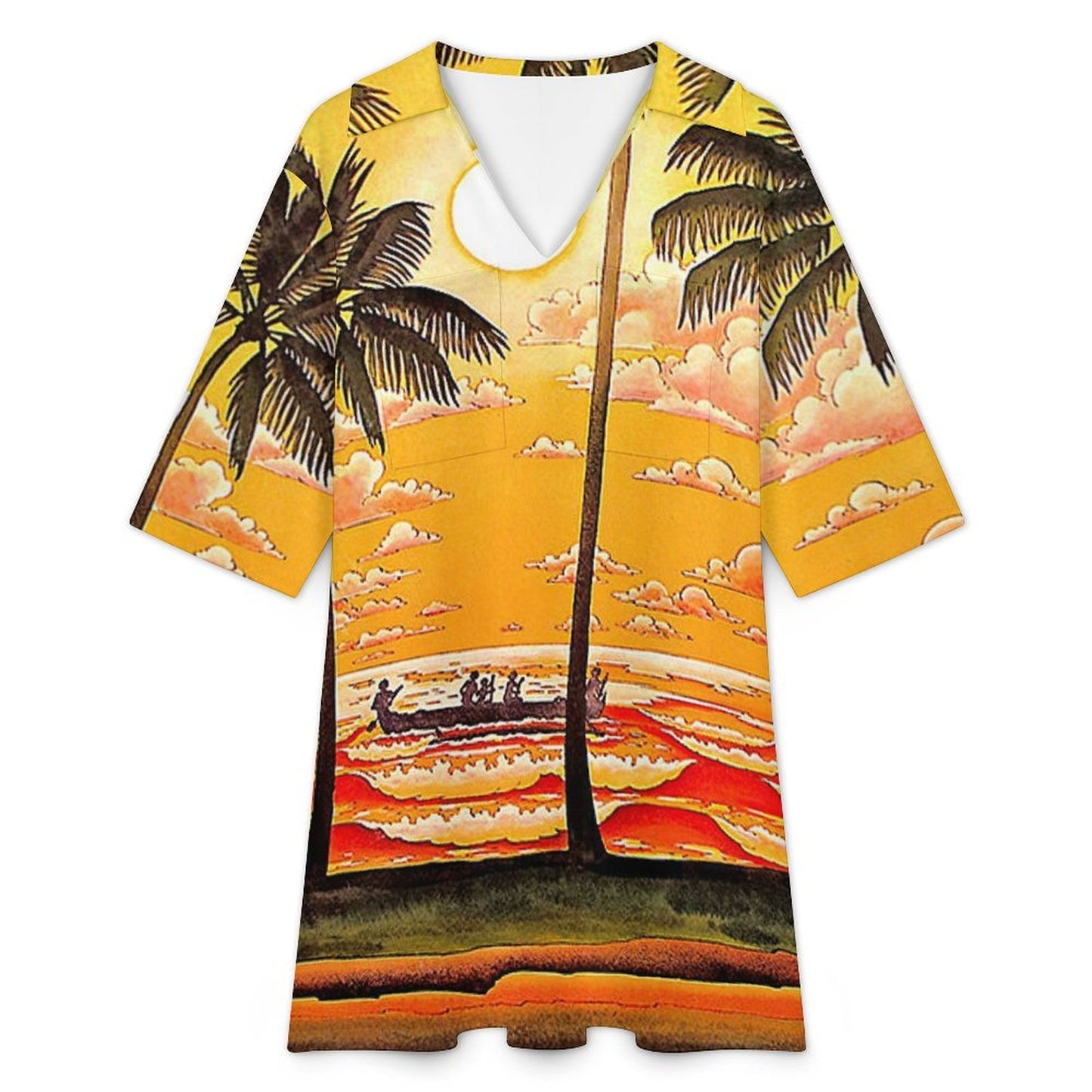 Vestido Personalizado para Mujer Cuello V | Sube tu Diseño