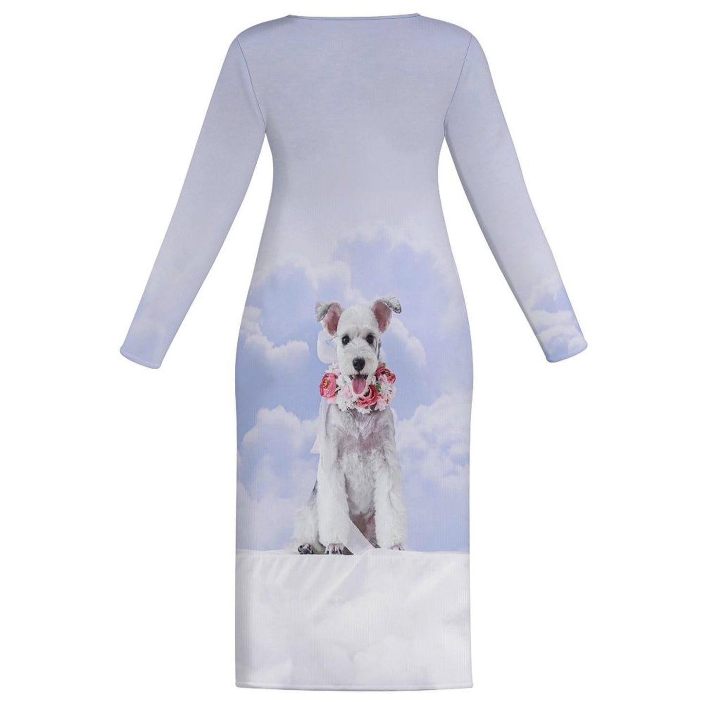 Vestido Personalizado Manga Larga de Seda de Leche | México