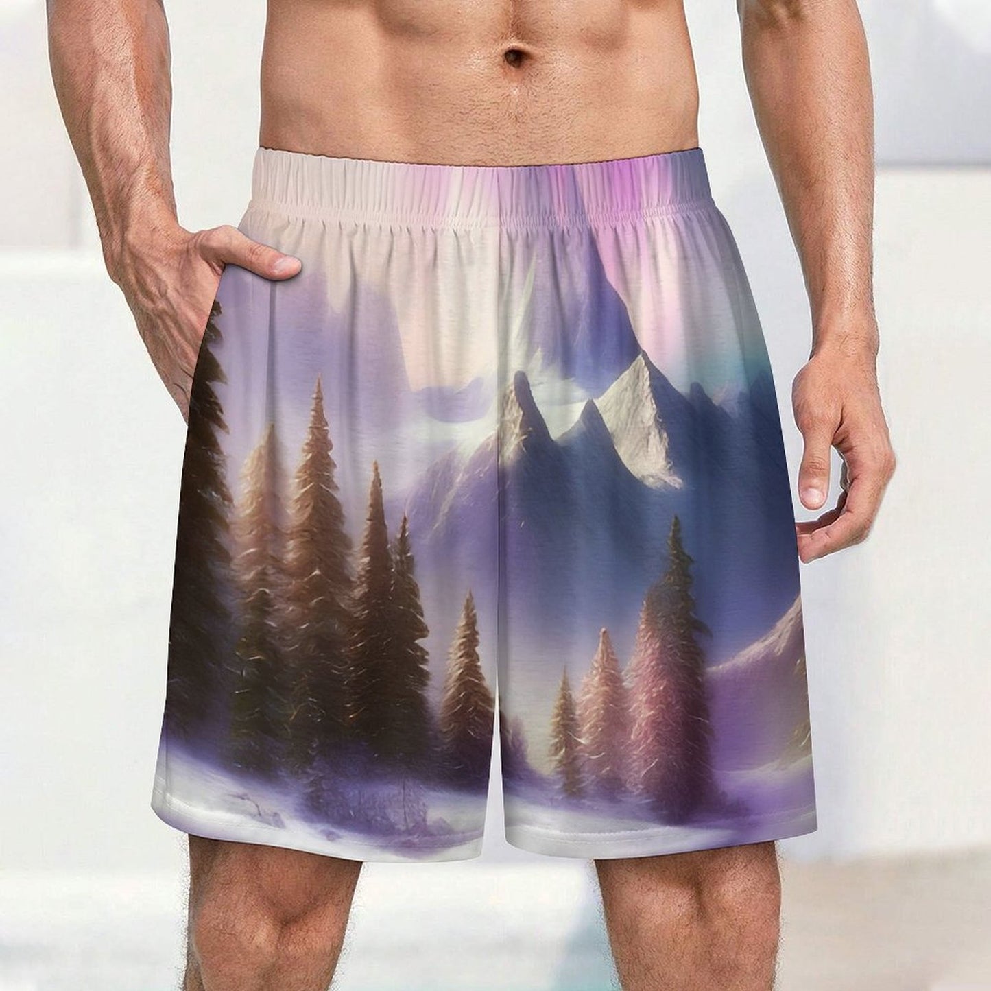Shorts de Pijama Personalizados de Seda de Hielo para Hombre