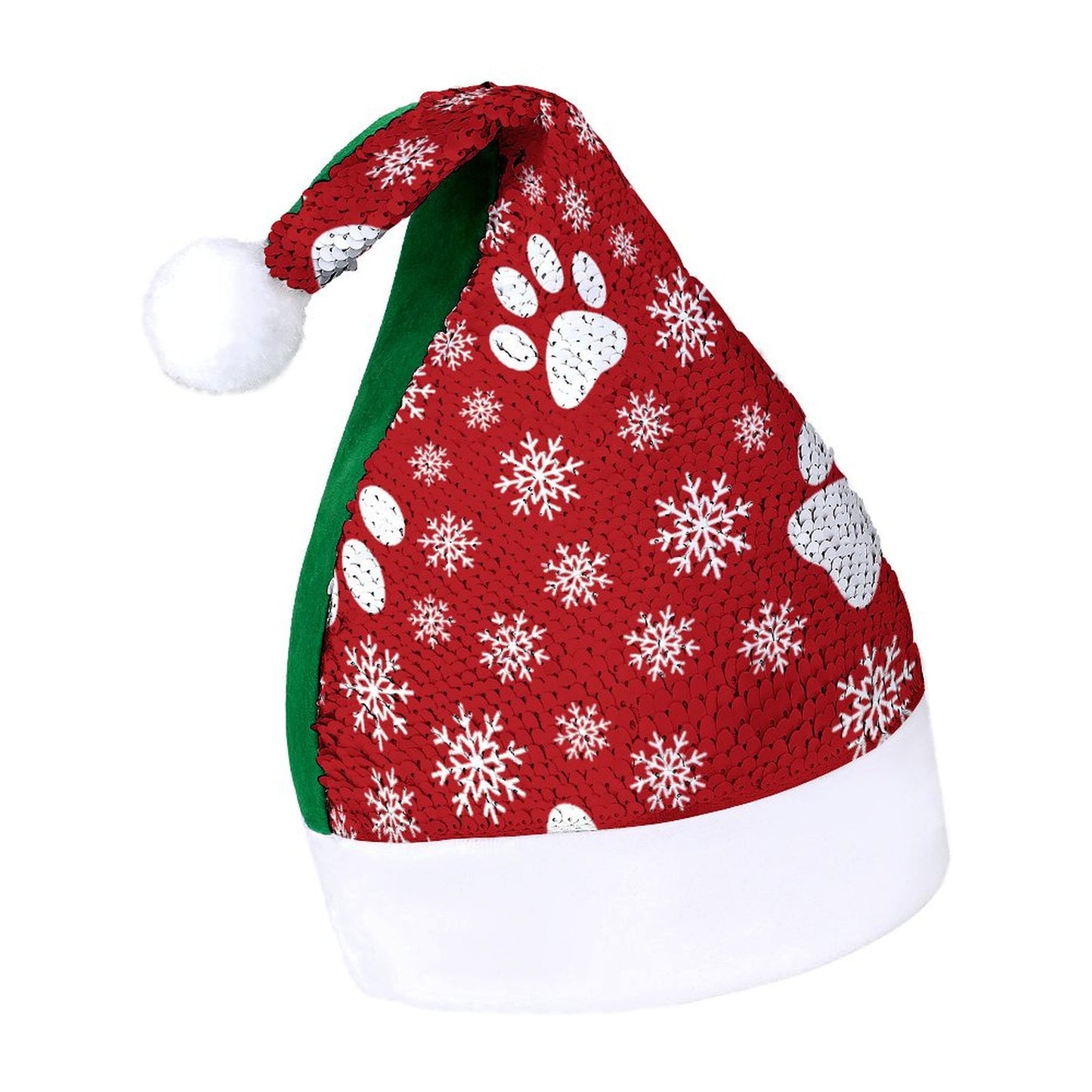 Revela la Magia: Gorro de Navidad de Lentejuelas con Diseño Secreto