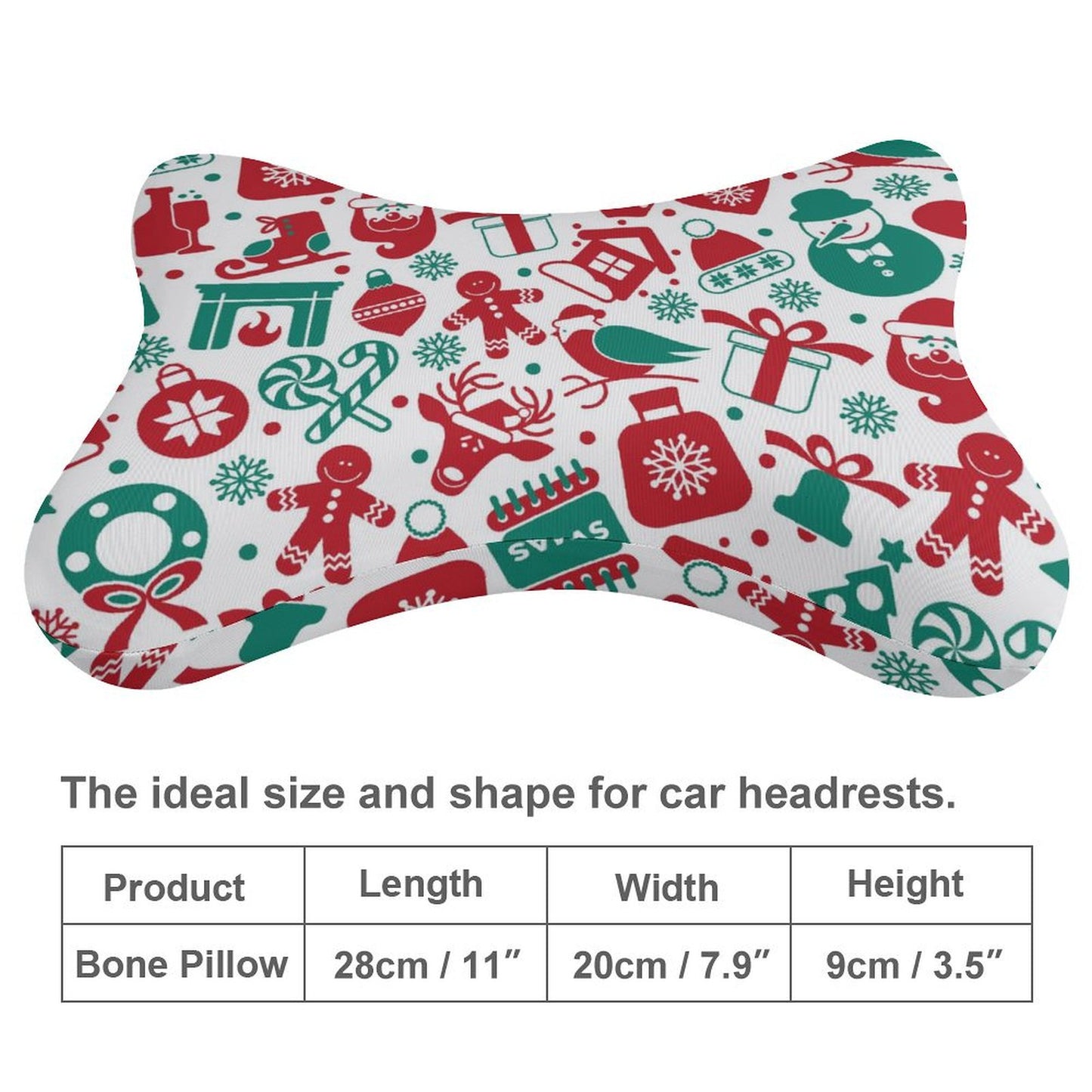 Cojín Cervical para Auto Personalizado | Set de 2 con Memory Foam