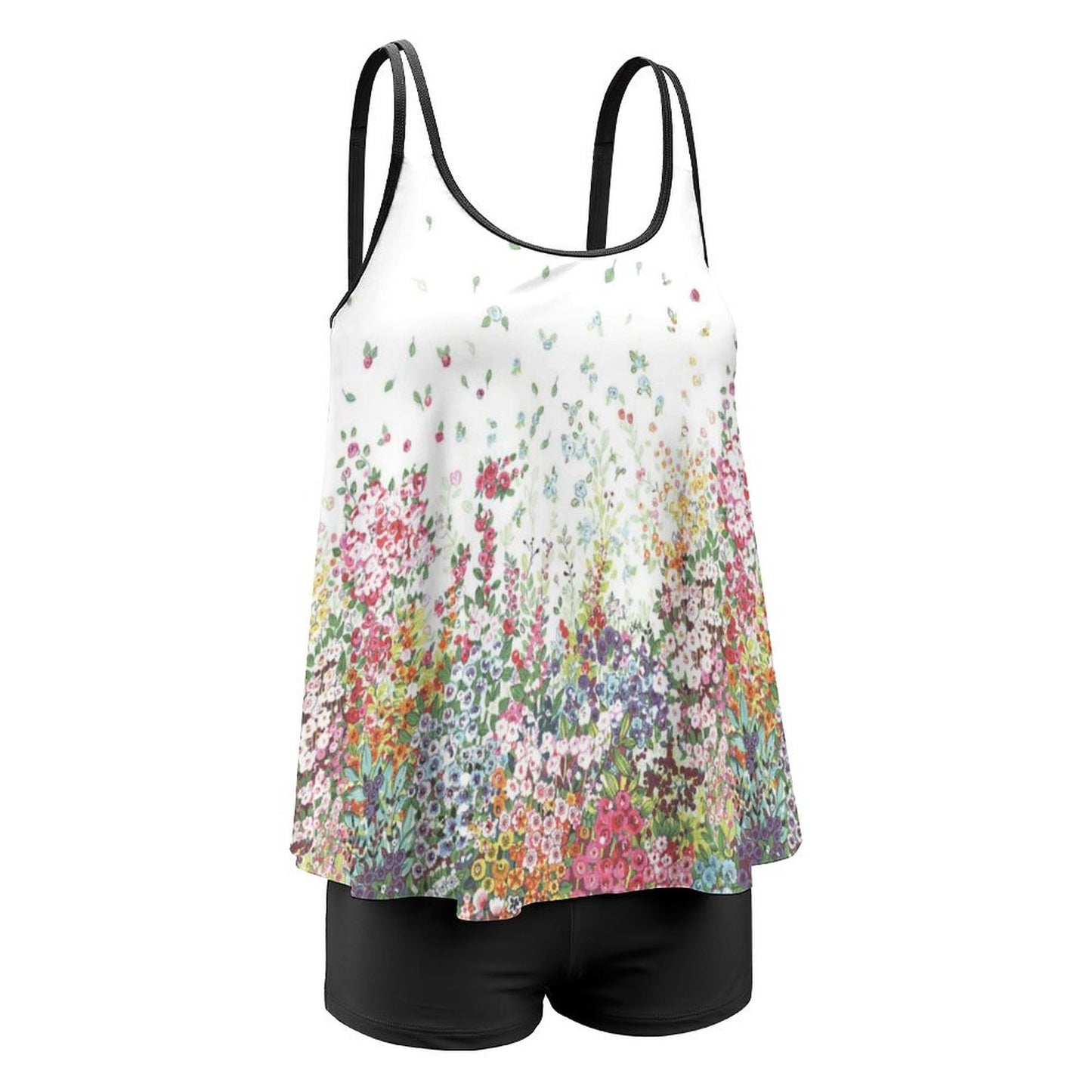 Tankini Personalizado de Dos Piezas | Traje de Baño con Short Bóxer