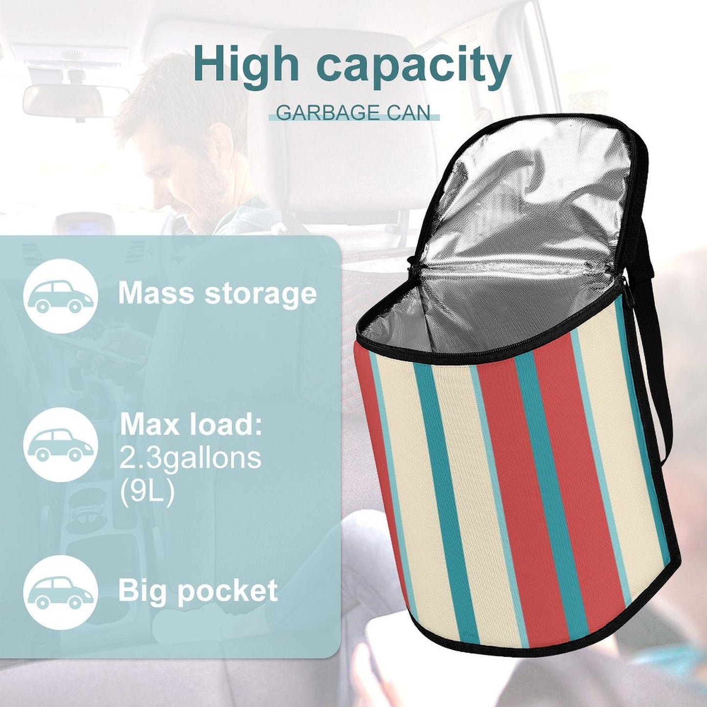 Bote de Basura para Auto Personalizado | Mantén tu Coche Limpio