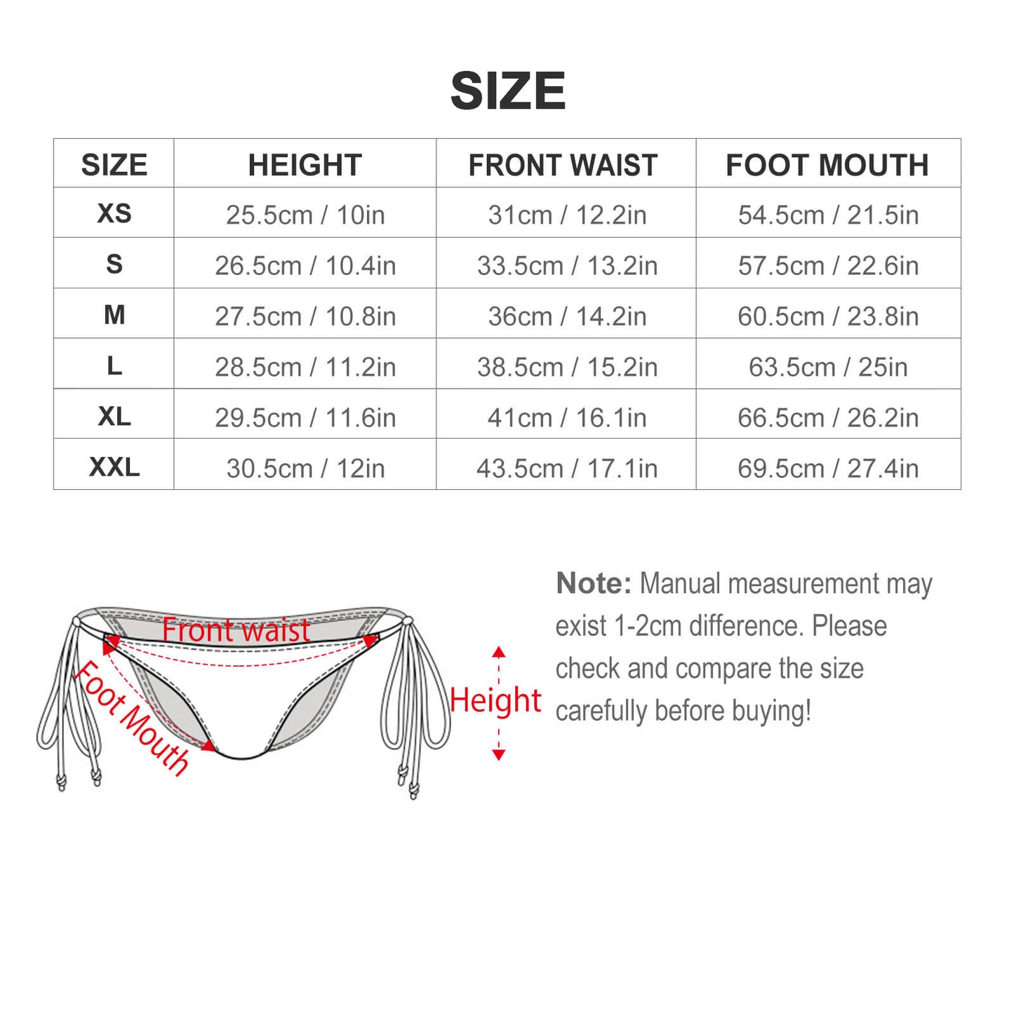 Calzón de Bikini Lazos Laterales Personalizado | Bottom Ajustable