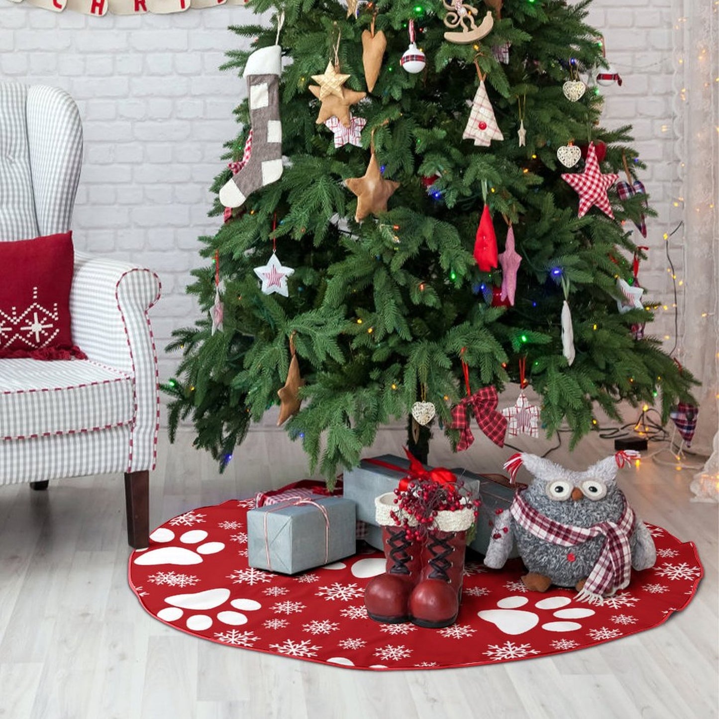 El Escenario para tus Regalos | Cubre Pie de Árbol Personalizado