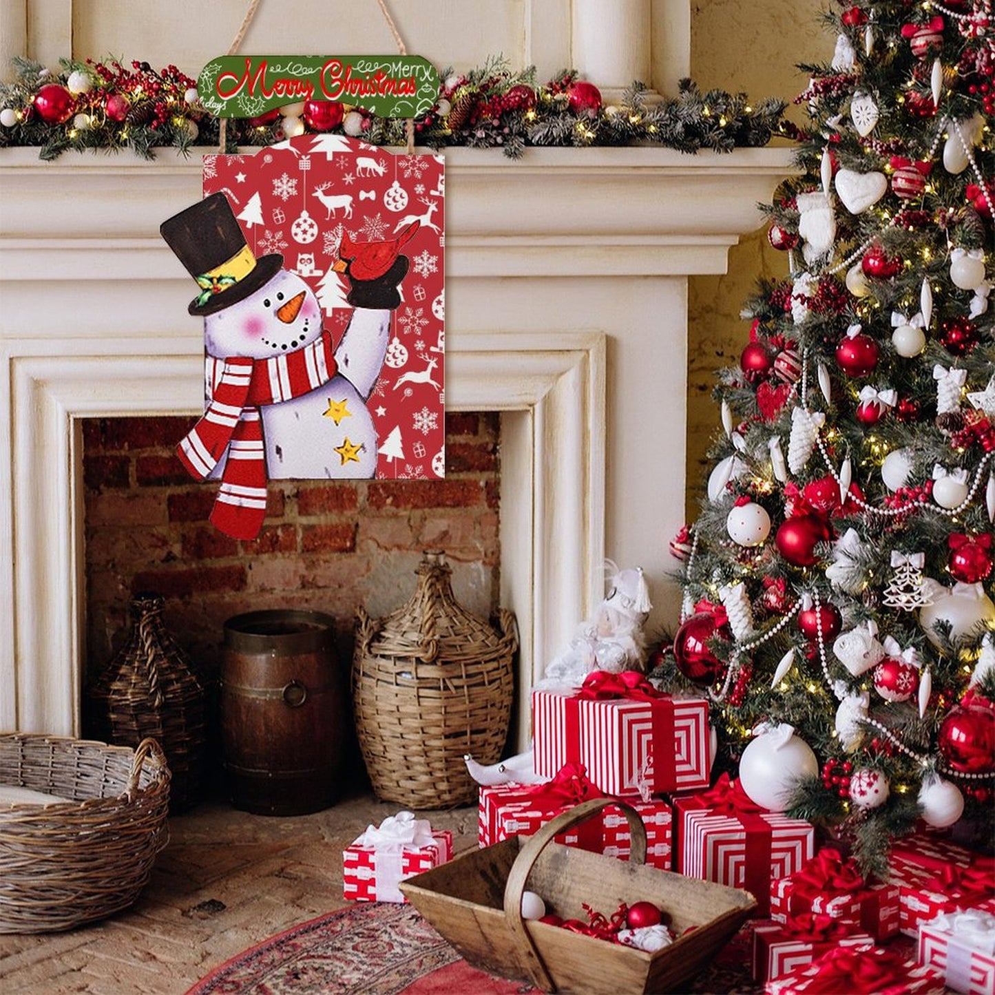 Transforma tu Espacio con un Cuadro de Madera Navideño Personalizado