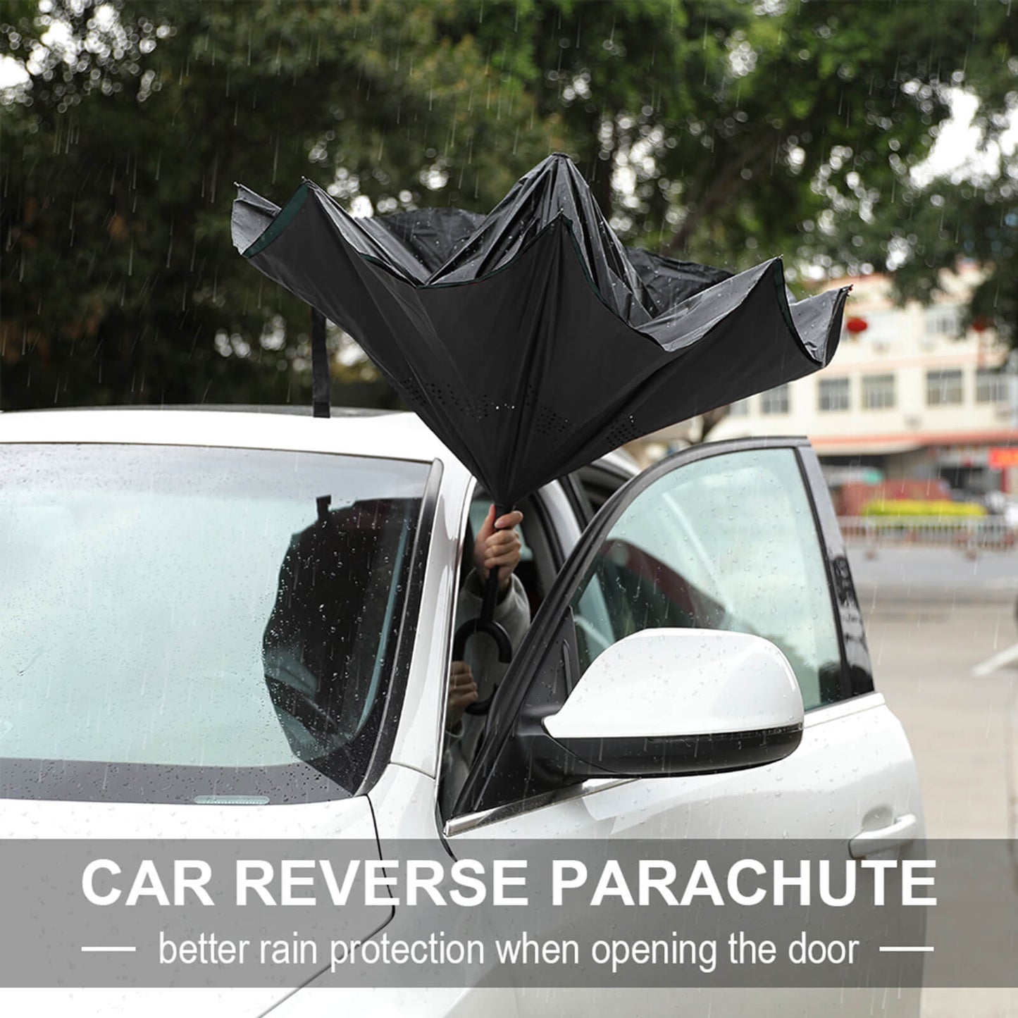 El Fin del Goteo: Paraguas Invertido Personalizado para Coche