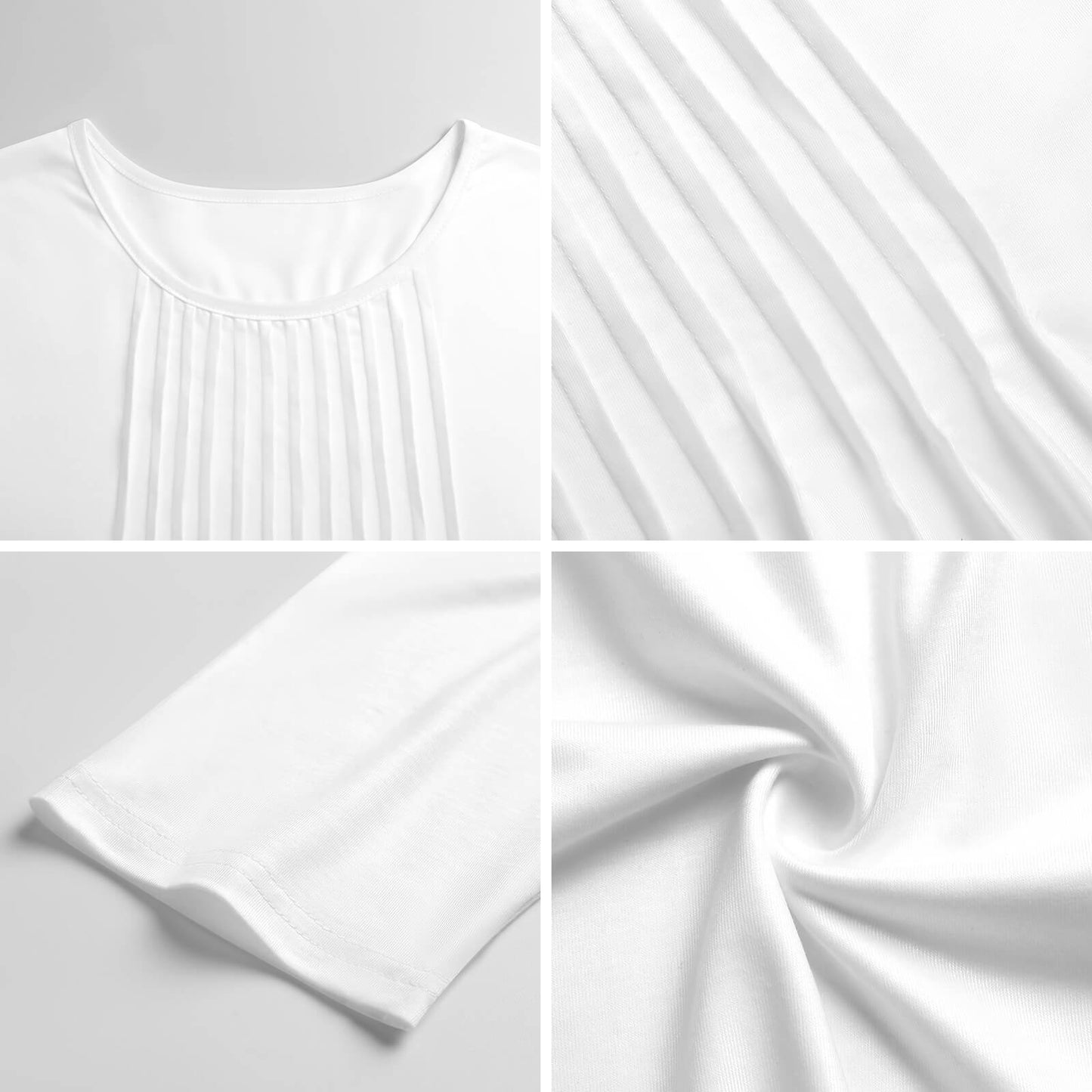 Blusa Fruncida Manga 3/4 Personalizable para Mujer | Top Casual