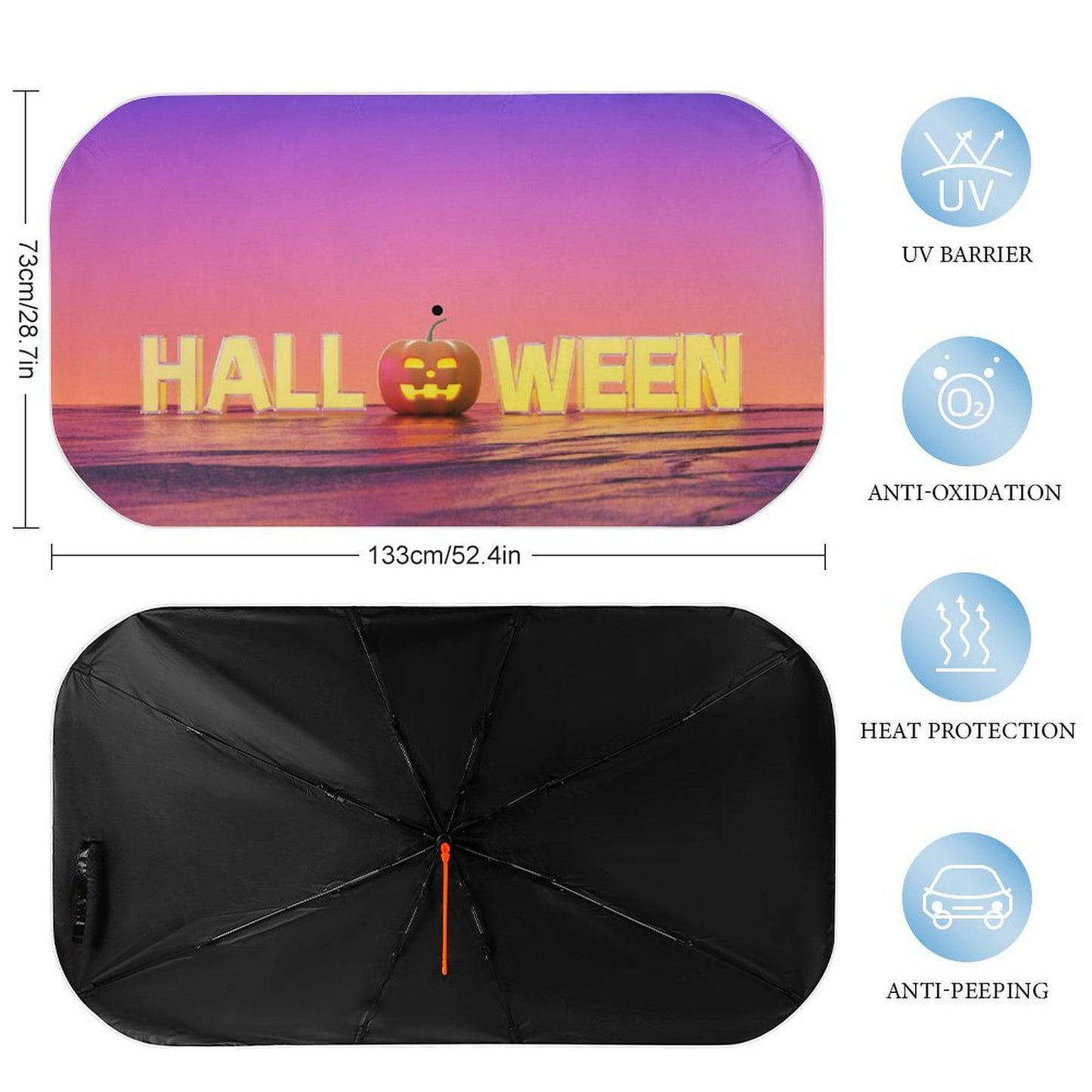 Parasol para Auto Personalizado | Tipo Sombrilla con tu Foto