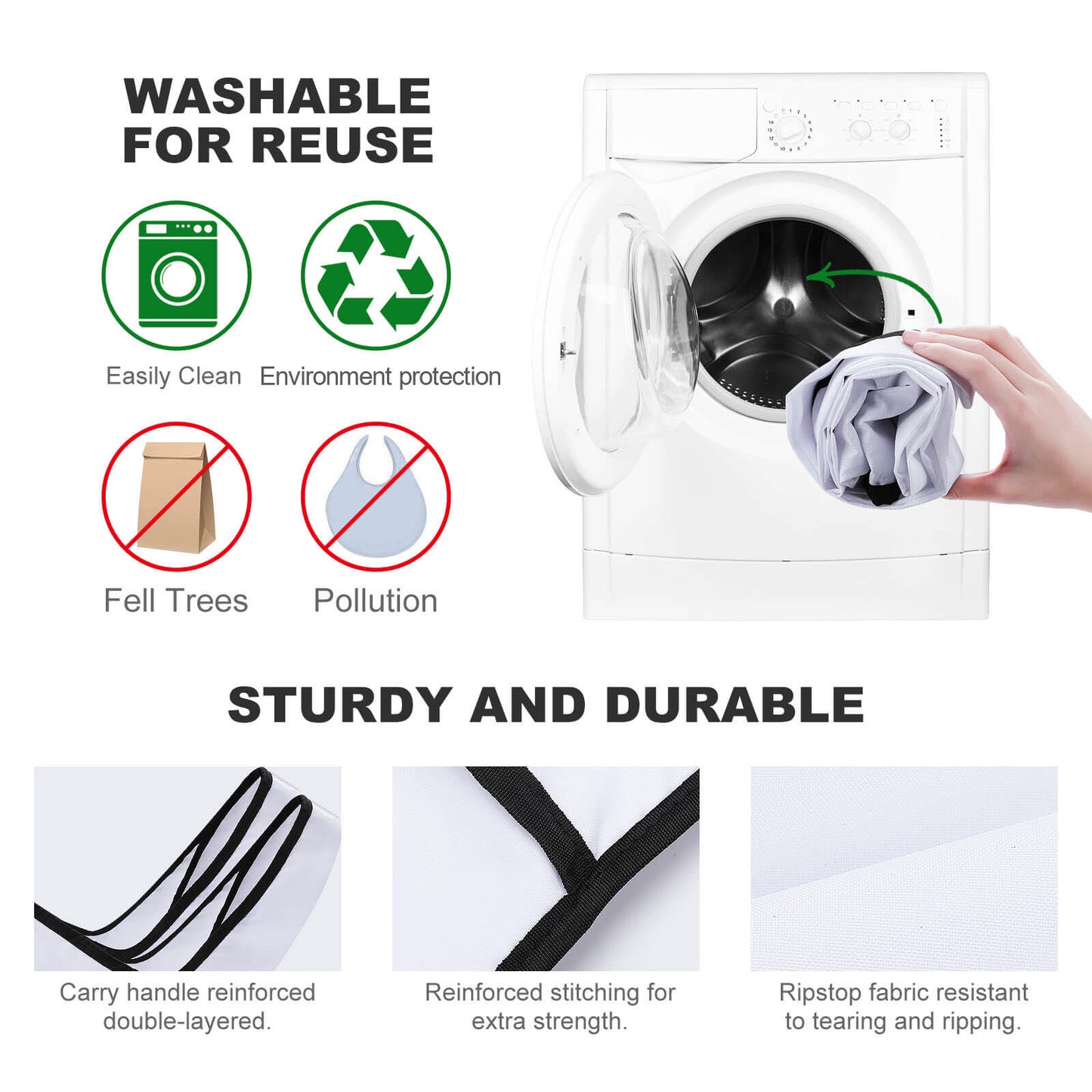 Bolsa de Compras Plegable Personalizada | Reutilizable y Resistente 18kg