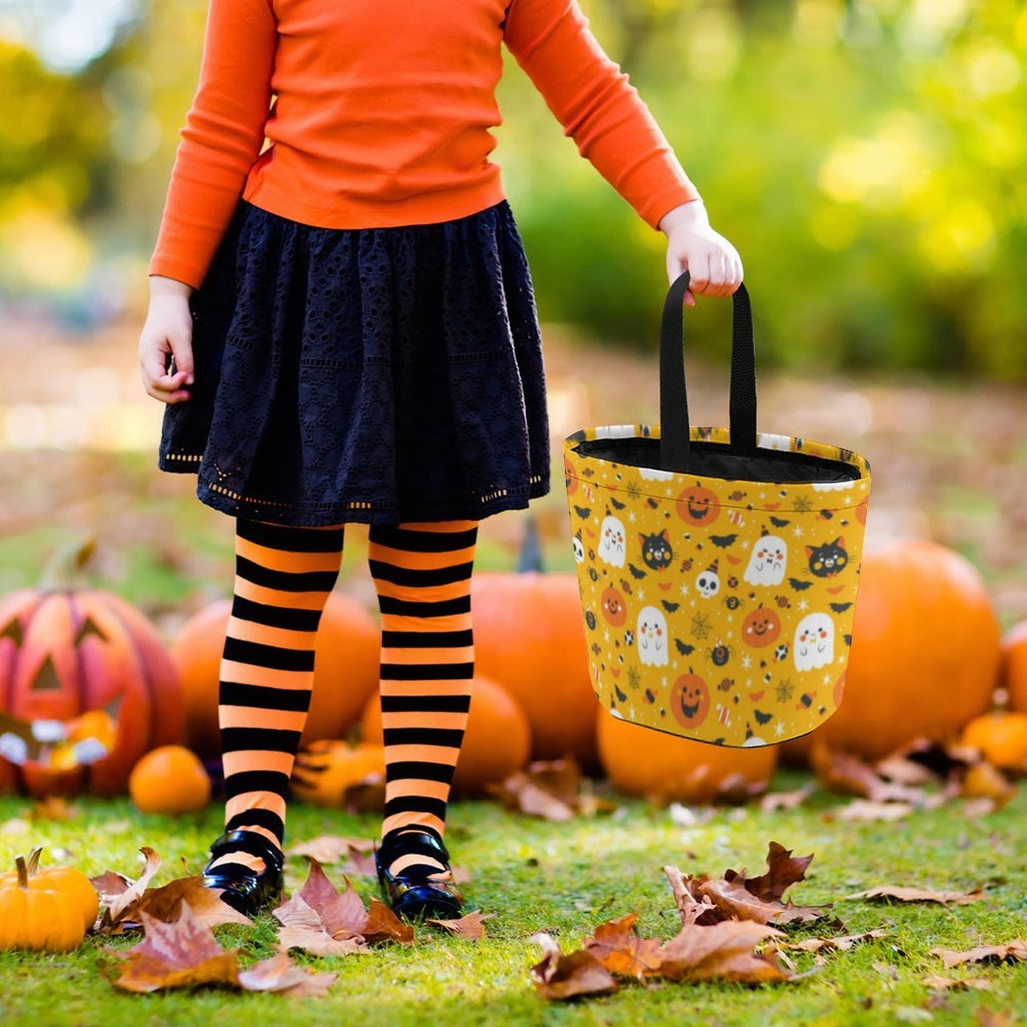 Bolsa de Dulces Halloween Personalizada | Tote Bag Trick-or-Treat Niños