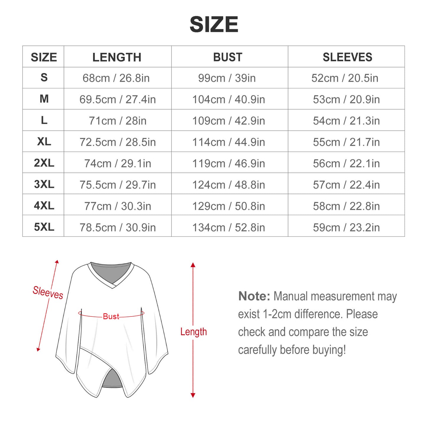 Blusa Gasa Personalizada | Top Manga Larga Fresco S-5XL