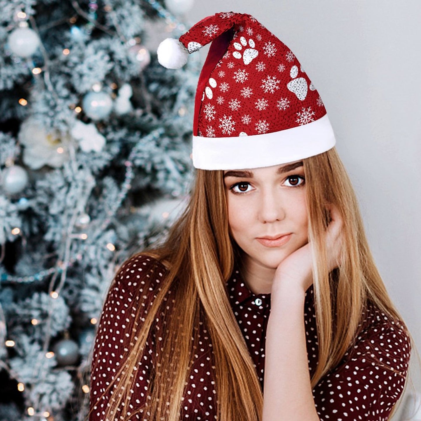 Revela la Magia: Gorro de Navidad de Lentejuelas con Diseño Secreto