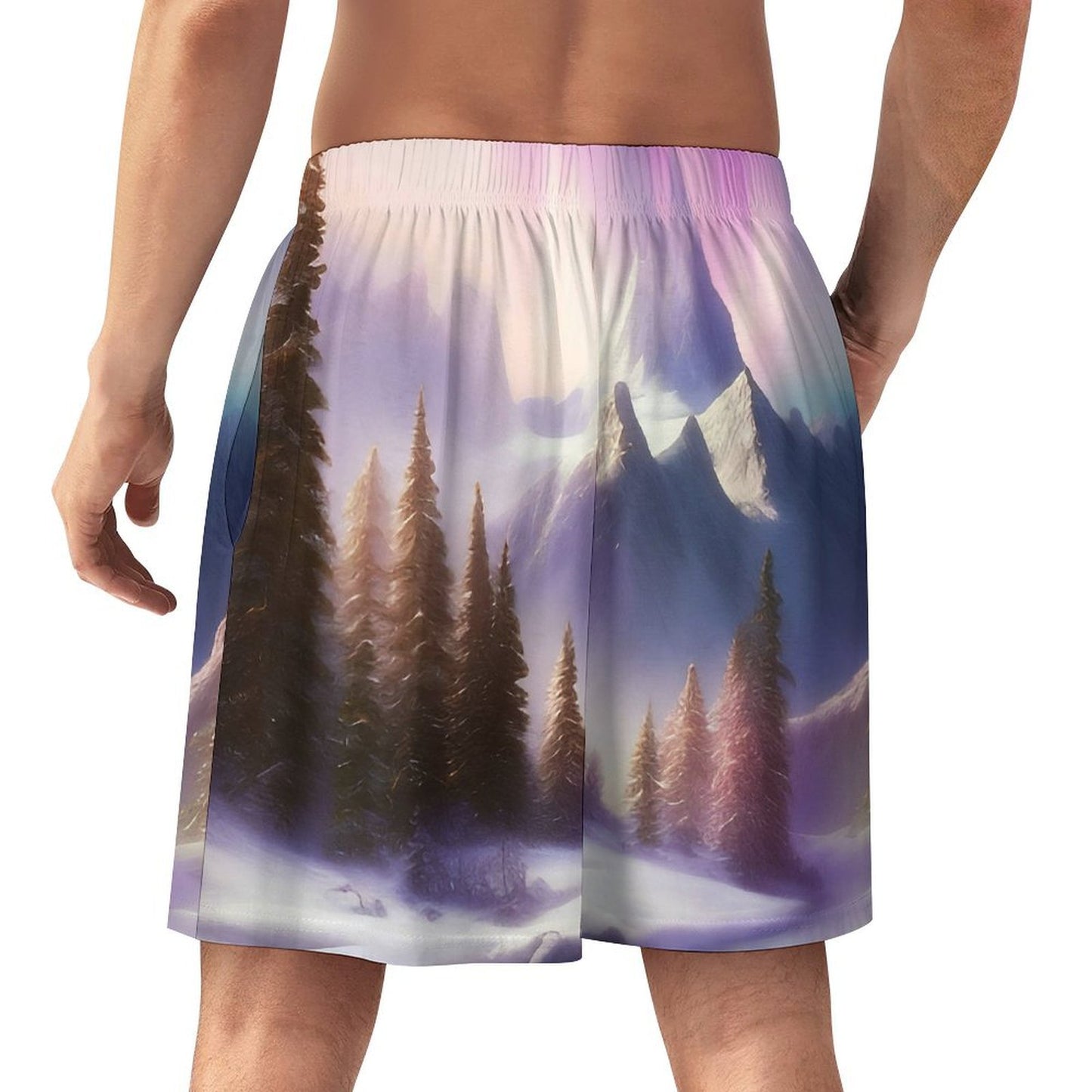 Shorts de Pijama Personalizados de Seda de Hielo para Hombre