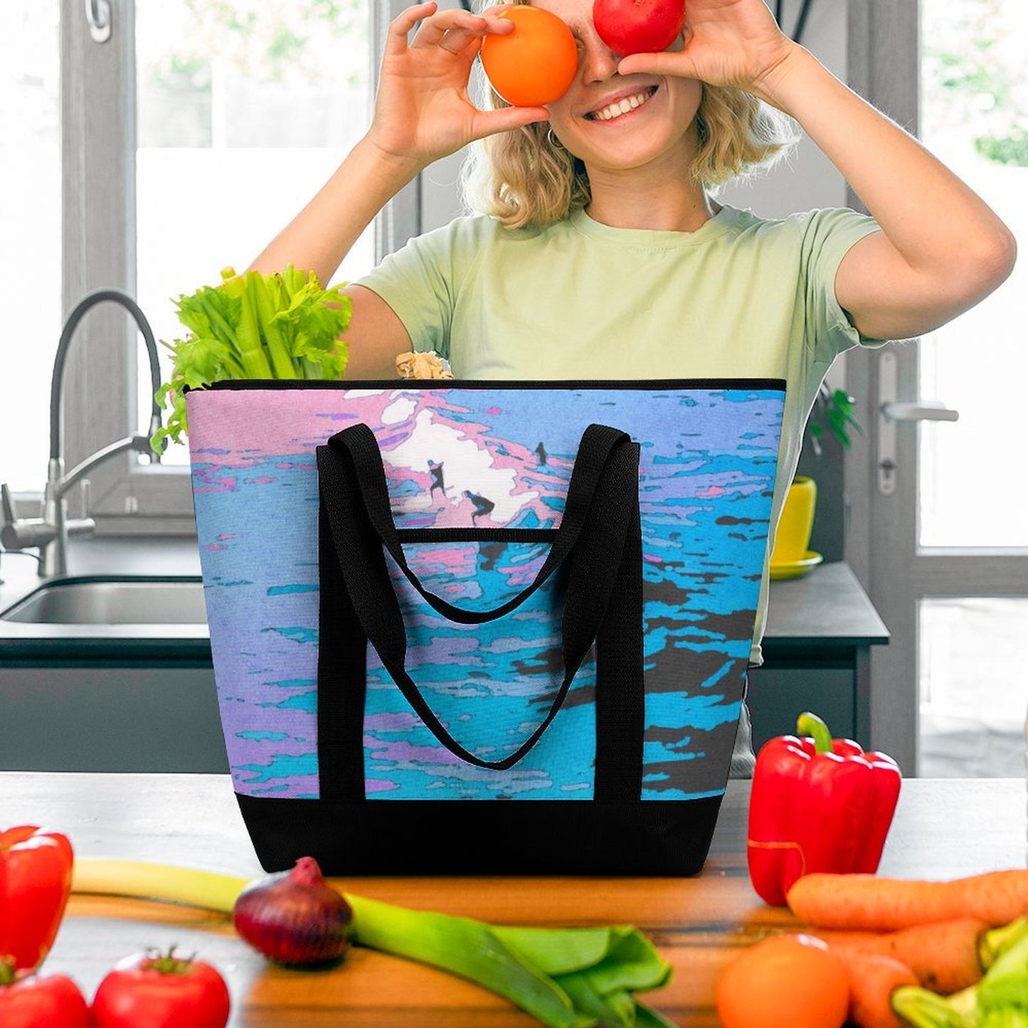 Bolsa de Compras Térmica Personalizada de Gran Capacidad y Plegable