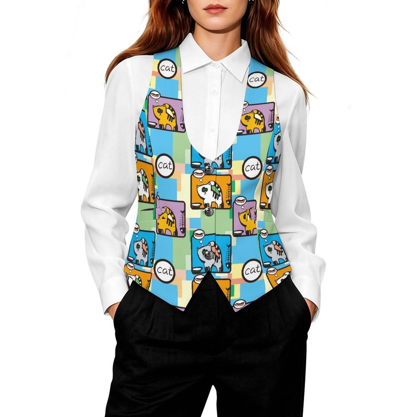 Suit Jacket And Vest Food Cat