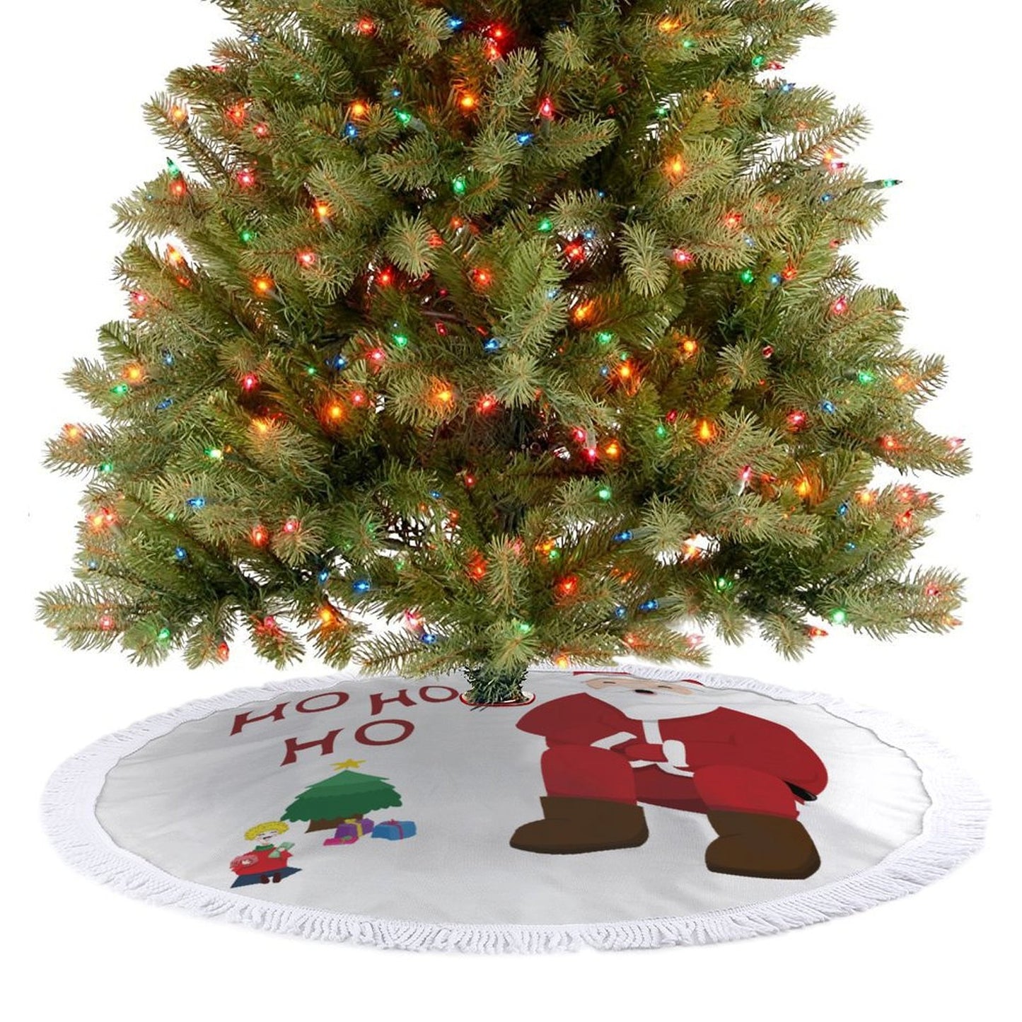 Un Toque Bohemio para tu Árbol: Falda con Borlas y Diseño Personalizado