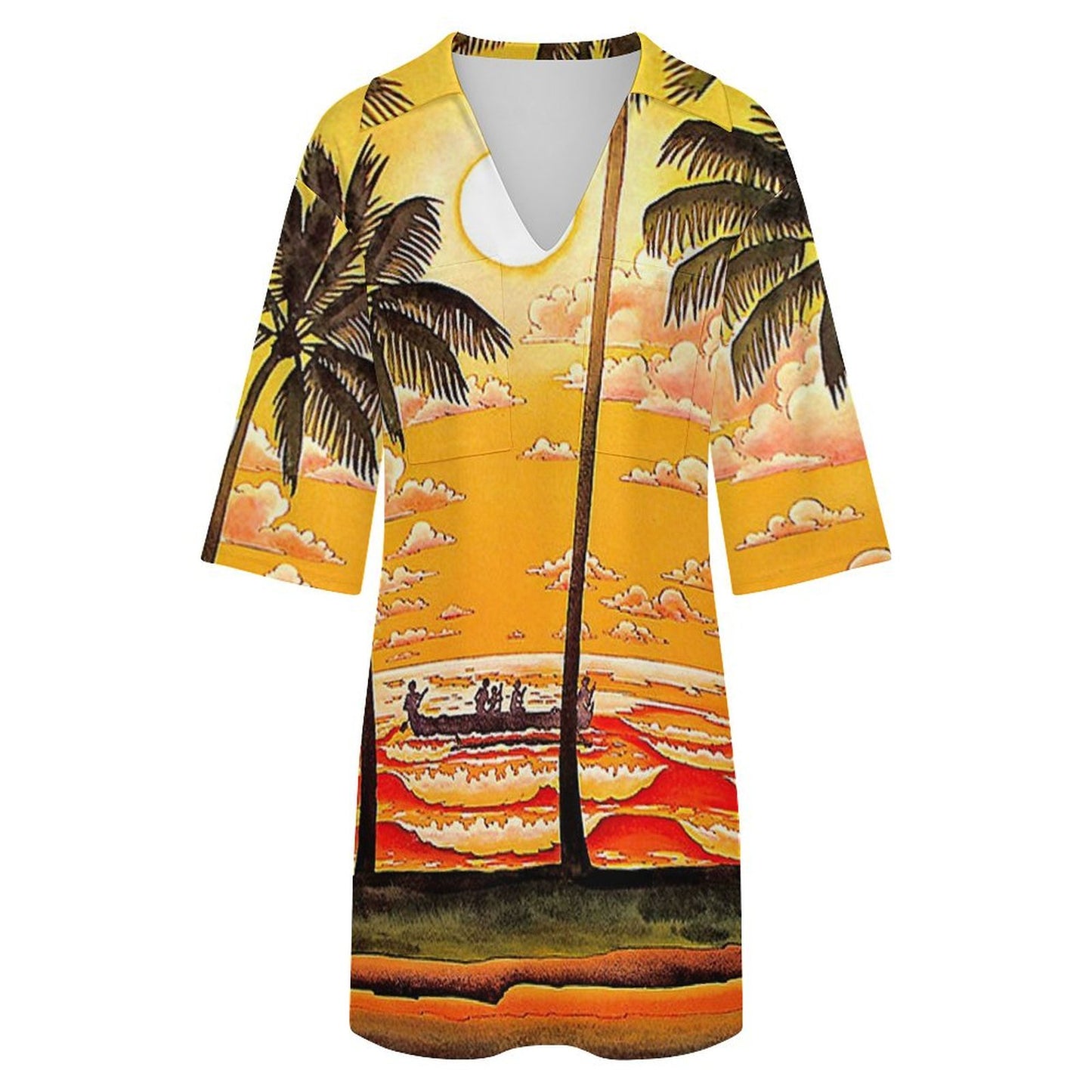 Vestido Personalizado para Mujer Cuello V | Sube tu Diseño