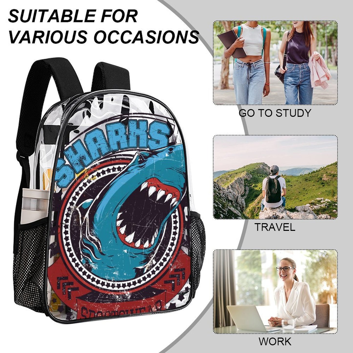 Mochila Transparente PVC Personalizada | Regalos Corporativos
