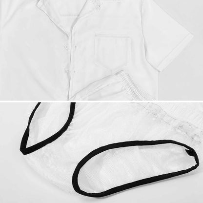 Pijama de Satén Personalizado para Hombre con Manga Corta y Short