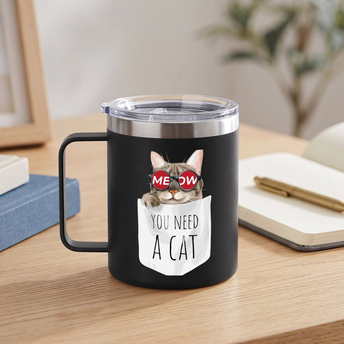 Eggshell Cup You Need A Cat, Sunglasses