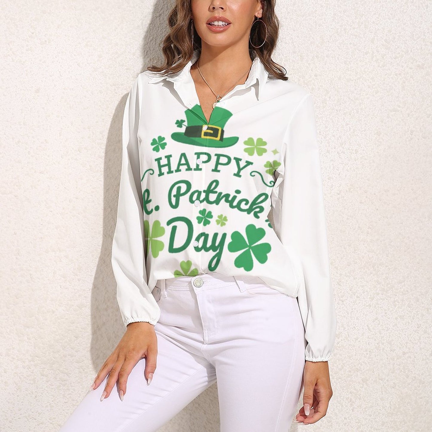 Blusa Vintage Personalizada | Cuello V y Mangas Poeta | Estilo Francés Anti-arrugas