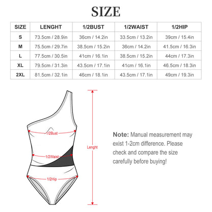 Traje de Baño de Una Pieza con Malla Transparente | Personalizable