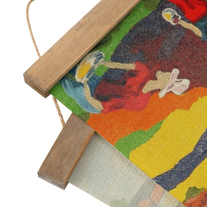 Cartel Colgante de Lino y Madera Personalizado | Decoración Japonesa