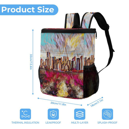 Mochila Hielera Personalizada de Tela Resistente con Impresión a Todo Color