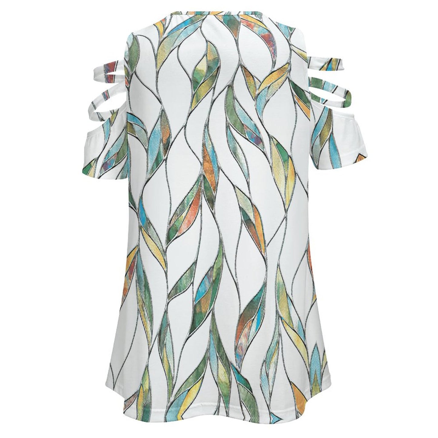 Blusa Túnica Hombros Descubiertos | Cierre V-Neck Ajustable
