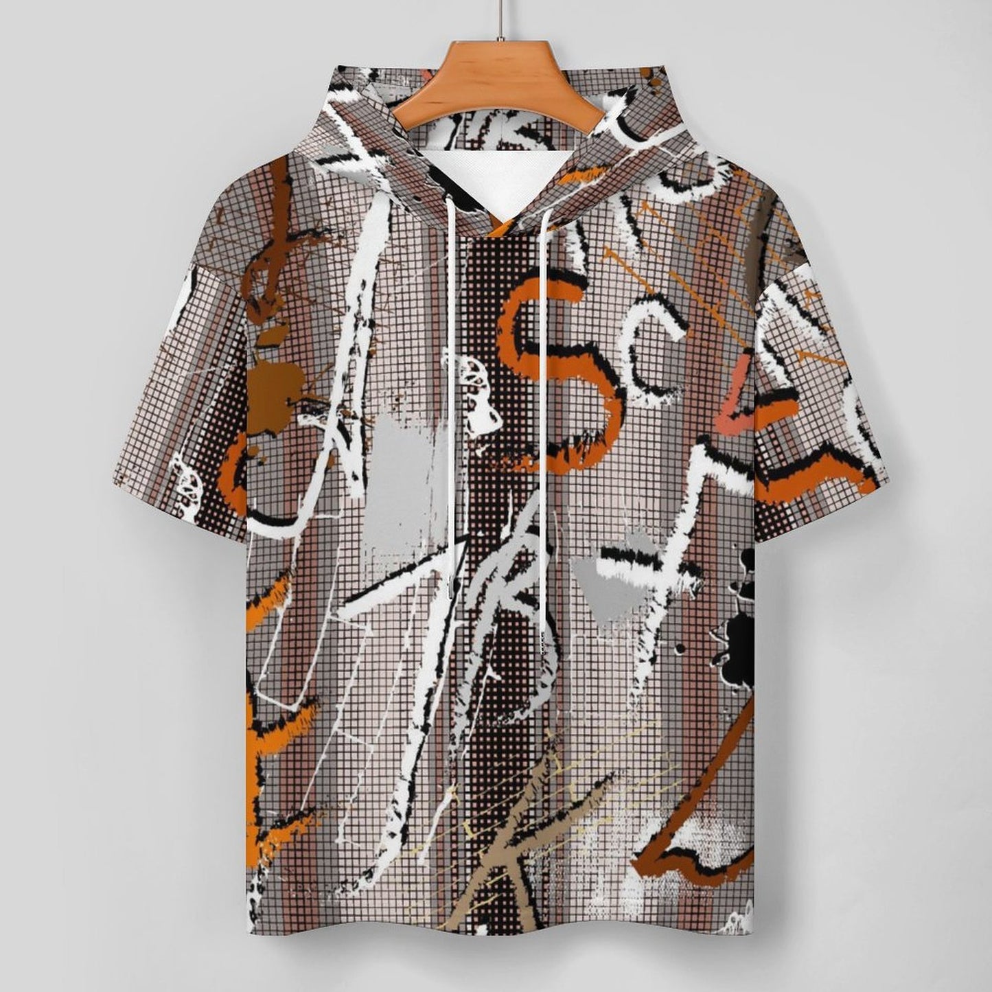 Sudadera con Capucha de Manga Media en Tela Texturizada con Estampado Personalizado