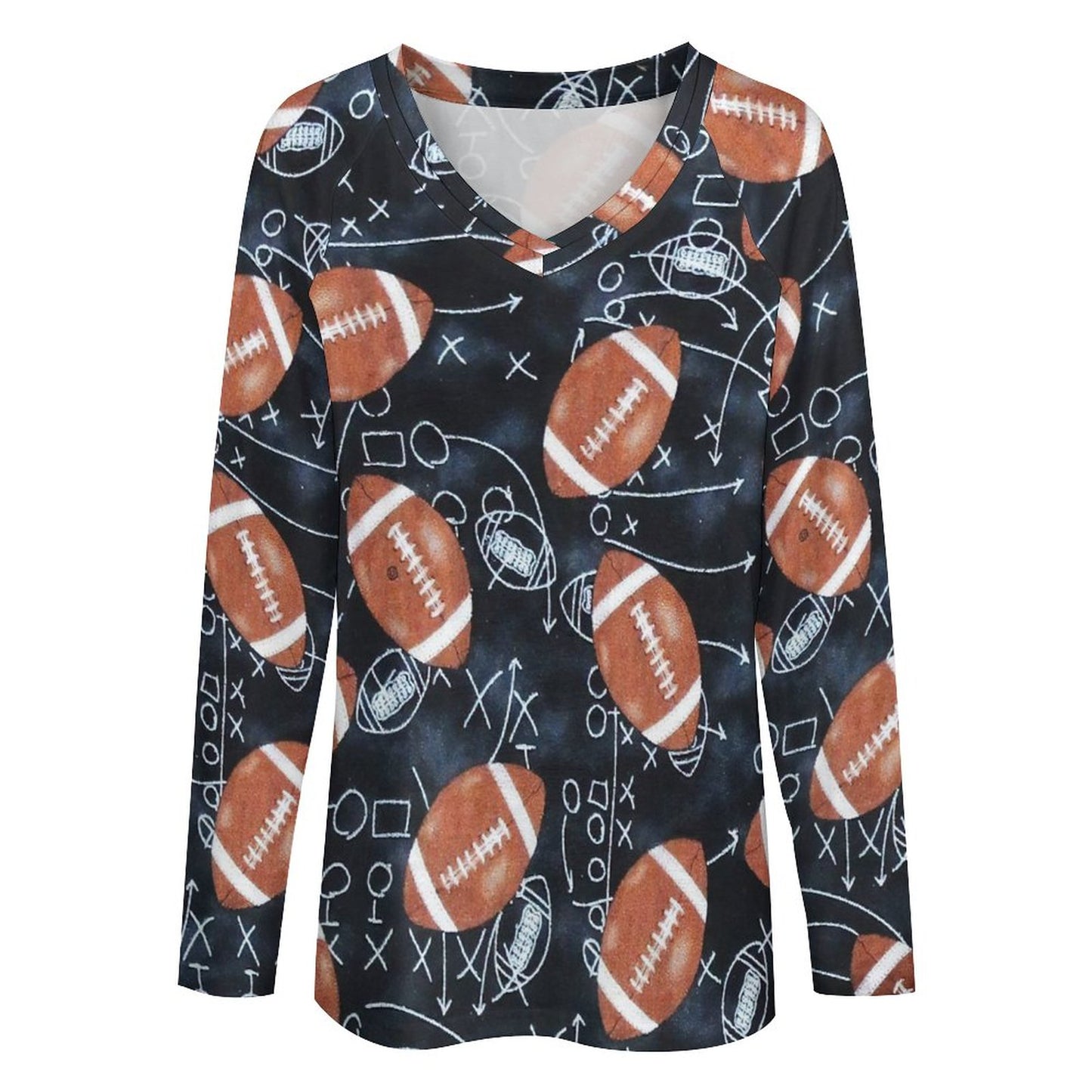 Playera Oversize Manga Larga Personalizada | Cuello V Doble | Tallas S-5XL