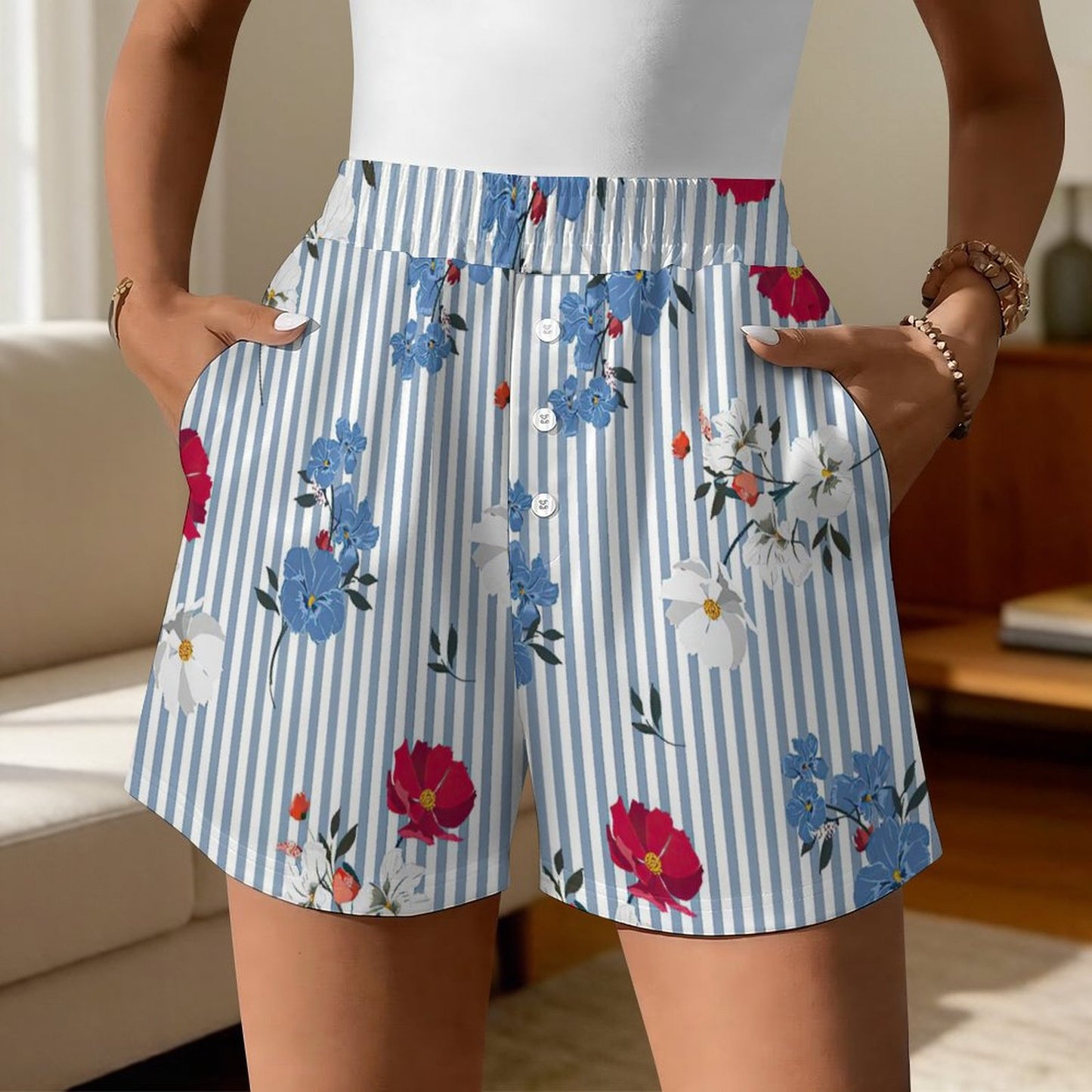 Shorts de Satén Personalizables para Mujer