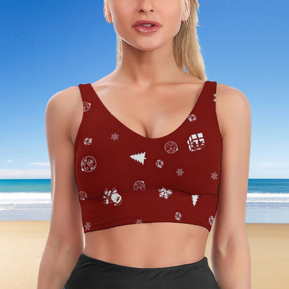 Top Deportivo Personalizado Cuello en U | Soporte Medio Athleisure