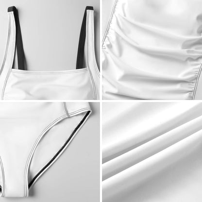 Traje de Baño de Una Pieza Cuello Cuadrado Personalizado | Efecto Moldeador