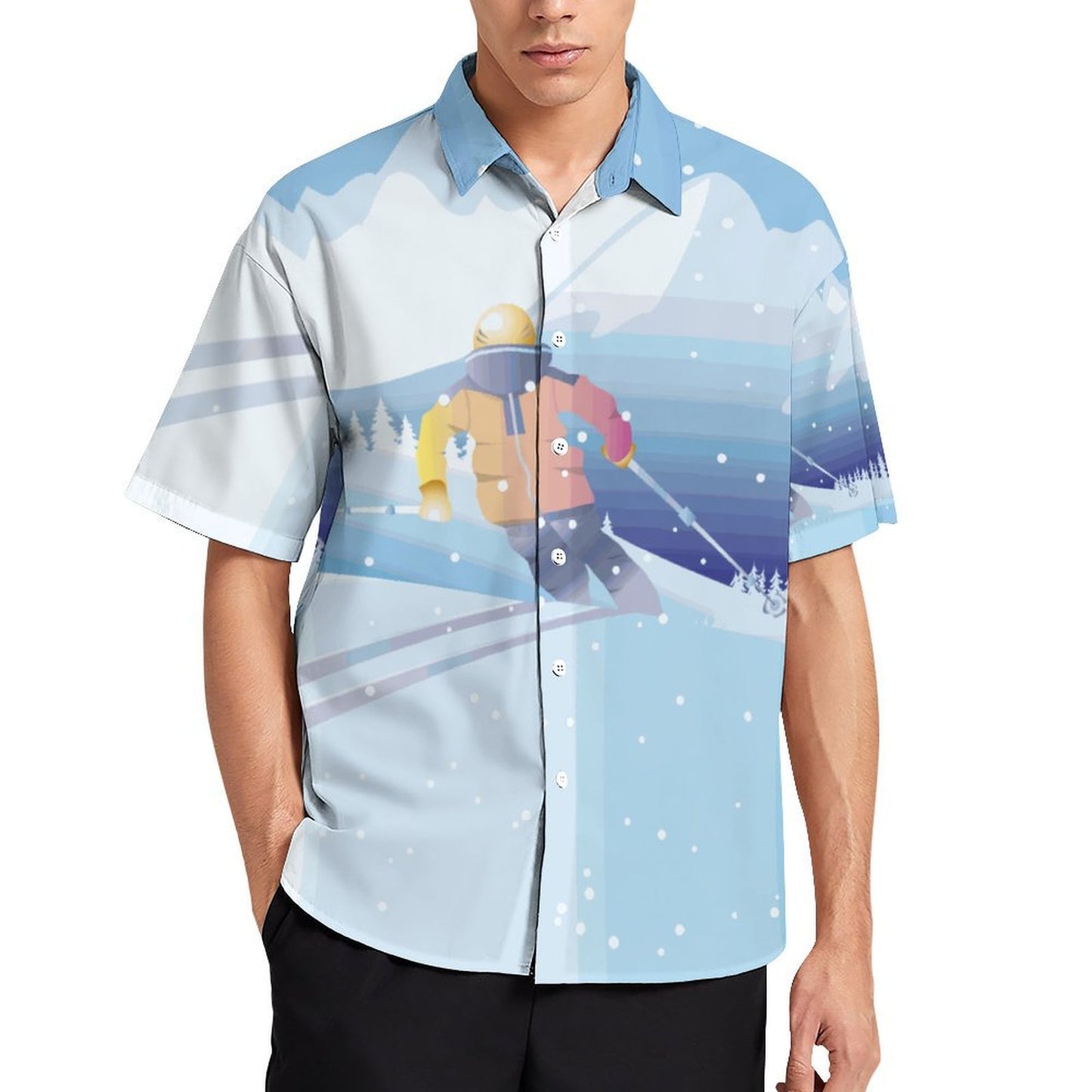 Pocket Less Short Sleeved Shirt Skiing, Winter Sports