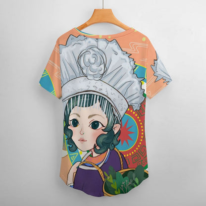 Playera Cuello V Personalizada de Seda de Hielo | Para Mujer y Hombre