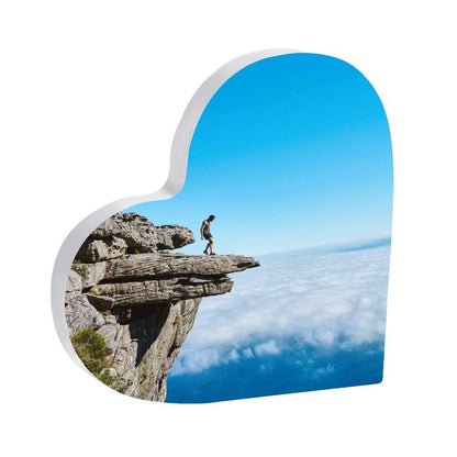 Ornamento de acrílico con impresión UV personalizada en diseño de pie para decoración y regalo
