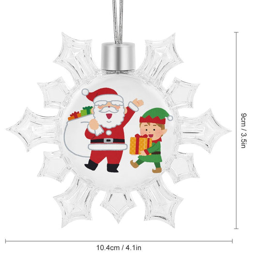 Atrapa un Recuerdo | Tu Foto en un Adorno de Copo de Nieve Brillante