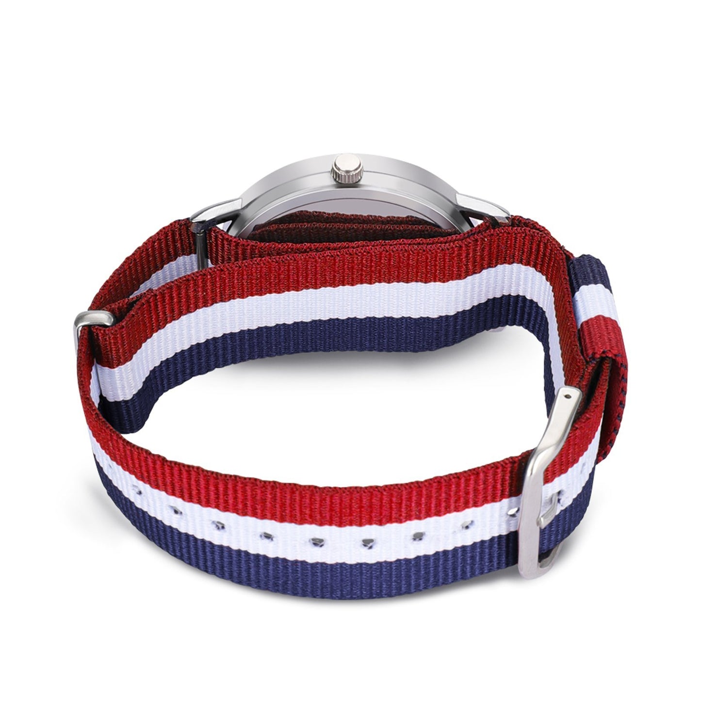 Reloj Correa Nylon Tricolor Personalizado | Estilo Preppy Náutico