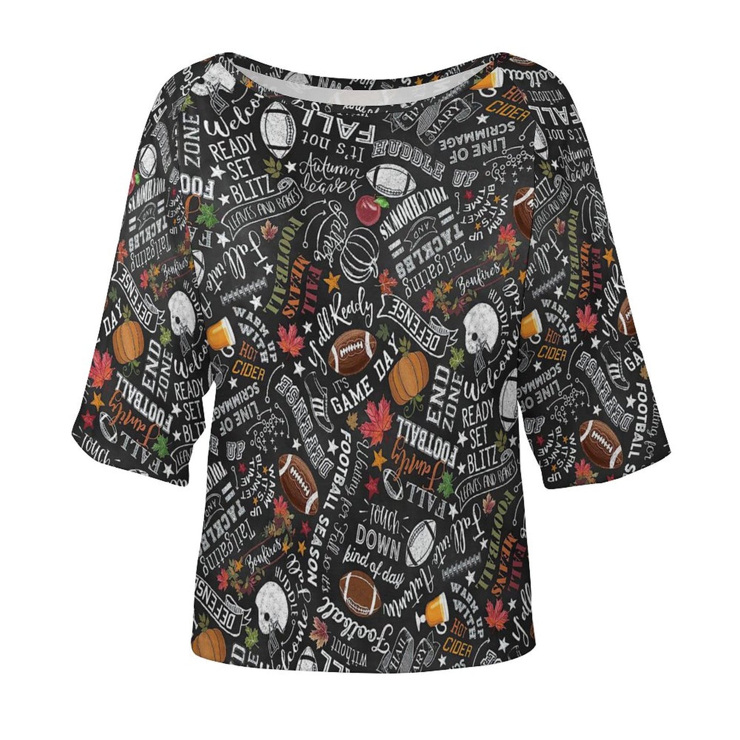 Blusa Oversize Cuello Barco | Top Murciélago Personalizado & Disimula Brazos