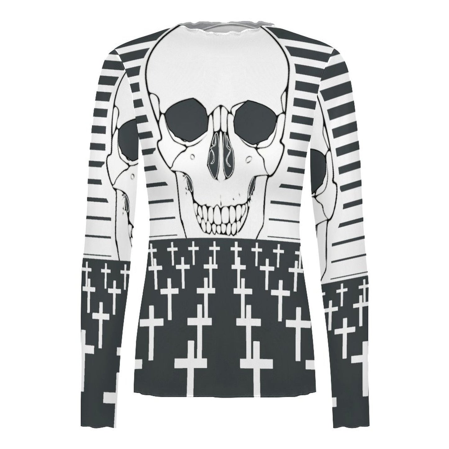 Blusa de Red Manga Larga con Cuello Alto Personalizable